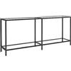 vidaXL Tavolo Consolle Trasparente 180x35x75,5 cm in Vetro Temperato