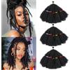 AMLUCKS Afro Kinky Hair 14 Inch 3 Pack Marley Twist Braiding Bulk Springy Braids for Cuban Twist Faux Locs Crochet Synthetic Hair Extensions for Women