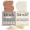 Kitsch RiceBar e shampoo per la crescita dei capelli | Shampoo bar e balsamo vegano con acqua di riso per rinforzare, detergere e idratare