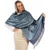 PashminaShine Sciarpa Morbida Come Kashmir in Seta Leggera - Autunnale, Pashmina, Invernale per Donna e Uomo - Scialle e Scialli, Blu Jeans