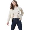 Aran Woollen Mills Maglione Cardigan con Giacca in legname di Lana Aran Supersoft (Naturale, L)
