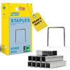 Rapid Confezione da 5000 Graffe N.140/12 per Plastica Sottile, Cartone e Tappeti in Acciaio Zincato, Struttura a Filo Piatto, Lunghezza Gamba 12 mm