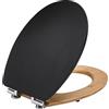 Wirquin 20722708 - Sedile WC Casual Line, in bambù, colore: Nero