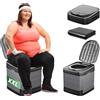 congumi WC Campeggio Portatile XXL, Gabinetto Mobile Adulti Pieghevole Alta 40cm Toilette da Campeggio con 20pc-80x90cm Sacchetti per rifiuti | Facile da Pulire, archiviazione Portatile