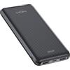 MOXNICE Power Bank 10000mAh Powerbank, Batteria Esterna più Piatta 5 V/3 A, Caricatore Portatile USB C Ingresso e Uscita, Compatibile con Smartphone e Tablet （Nero)