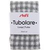 Tubolare gingam grigio e bianco