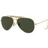 Ray Ban Occhiali da sole Ray Ban Outdoorsman RB3030 W3402 - Occhiali da sole aviator oro Ray Ban 8056597316620