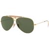 Ray Ban Occhiali da sole Ray Ban Shooter RB3138 W3401 - Occhiali da sole aviator oro Ray Ban 8056597316637