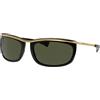 Ray Ban Occhiali da sole Ray Ban Olympian I RB2319 901/31 - Montatura sole 62-19-125 Nero e oro con lente uniforme Ray Ban 8056597122023