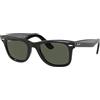 Ray Ban Occhiali da sole Ray Ban Wayfarer RB2140 901/58 Black - Occhiali da sole squadrati nero Ray Ban 805289126591