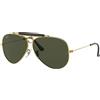 Ray Ban Occhiali da sole Ray Ban Shooter RB3138 923931 Gold - Occhiali da sole aviator oro Ray Ban 8056597665247