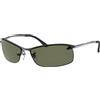 Ray Ban Occhiali da sole Ray Ban Rb3183 RB3183 004/9A Gunmetal - Occhiali da sole rettangolari grigio Ray Ban 805289018933