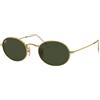 Ray Ban Occhiali da sole Ray Ban Oval RB3547 001/31 Gold - Occhiali da sole ovali oro Ray Ban 8056597018357