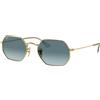 Ray Ban Occhiali da sole Ray Ban Octagonal RB3556N 91233M Gold - Occhiali da sole geometrici oro Ray Ban 8056597077507