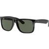 Ray Ban Occhiali da sole Ray Ban Justin RB4165 601/71 Black - Occhiali da sole squadrati nero Ray Ban 8053672476194