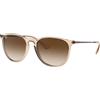 Ray Ban Occhiali da sole Ray Ban Erika RB4171 651413 Marrone Trasparente - Occhiali da sole rotondi marrone trasparente Ray Ban 8056597369381