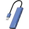 ANYPLUS Hub USB 3.0, 4 Porte Sdoppiatore Multi USB 3.0 Adattatore, Ultrasottile Alluminio Lega USB Hub per PC, Laptop, PS5, MacBook, iMac, Surface Pro, Mac Pro, Flash Drive, XPS【Blu】