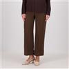 Caterina Lancini Pantaloni cropped in tessuto bistretch con risvolto al fondo