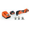 FEIN Multimaster a batteria AMM 300 Plus Start, Utensile a batteria con set accessori base per taglio, Portautensile StarlockPlus con Caricabatteria rapido ALG 80 e 2 batterie ioni di litio (12V/3Ah)