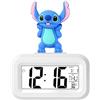 HOAQPPOY Stitch Sveglia Digitale da Comodino Bambini, Stitch Bambina, Sveglia Intelligente Bambina, Sveglia Digitale per Bambini, Regalo Bambina 6 7 8 9 10 anni