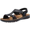 Birkenstock Classic Saragozza Birko-Flor, Sandali da Donna con Cinturino alla Caviglia con Zeppa, Nero, 41 EU