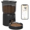 Balimo Distributore Automatico Cibo Gatti, 2.4G WiFi Dispenser Crocchette Gatto, 3L Distributore Automatico Cibo Cani, Adatto Controllo App, Da 1 a 10 Pasti al Giorno, Nero