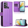 TIANYUE Custodia per ZTE Blade A53 Pro, Custodia Portafoglio, con [Supporto] [Carta Fessura] [Magnetica] Cover per ZTE Blade A53 Pro, Viola