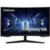 Samsung Monitor Gaming Odyssey G5, Curvo (1000R), 27'', 2560x1440 (WQHD 2K), HDR10, VA, 144 Hz,1 ms , FreeSync Premium, HDMI, Display Port, Ingresso Audio, Eye Saver Mode, Flicker Free