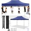 COBIZI Gazebo 3x4,5 Pieghevole Impermeabile senza Parete Laterale,Gazebo Esterno Resistente,Tende per Gazebo,Tendone Padiglione Pop Up per Feste Campeggio (3 per 4,5m Blu Scuro)