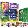 Byncceh 36 Pezzi Kit di Pietre Preziose per Bambini, Pietre Minerali Naturali, Collezione di Gemme e Cristalli Geologici, Set di Gemme Regalo per Ragazze e Ragazzi