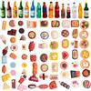 Theiuaoqwe Mini Cibi Cibo Giocattolo 80 Pezzi, Per Case Delle Bambole Decorazione | Cibo in Miniatura, Miniature, Stile Casuale, Decorazione Cucine in Miniatura, Resina, Scena Gioco Simulata
