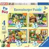 Ravensburger Pip & Posy Jigsaw Puzzles for Kids Age 3 Years Up - 4 in a Box (12, 16, 20, 24 Pieces) - Educational Toys for Toddlers