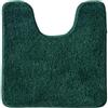 MIULEE Tappeto Bagno per WC a U 45x45cm Verde Scuro - Tappetino Bagno Assorbente, Antiscivolo, Morbido Peluche | Tappeti per Bagno con Ritaglio per Toilette