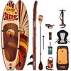 FITFIU Fitness DANTA - Tavola Paddle Surf Gonfiabile con Kit Completo, Tavola Sup con Doppio Remo Regolabile, Pompa Gonfiatrice, 3 Pinne + Accessori, Tavola Stand Up Paddling 320 x 81 x 15 cm