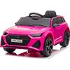 Tecnobike Shop Auto Macchina Elettrica per Bambini 12V Audi RS6 S-Line Porte Apribili Radiocomando Mp3 Usb (Rosa)