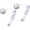 OPPWONG Piccola Luce a LED, 2 Pezzi Spina USB 5V 1W Mini Faretto USB Mobile Piccola Luce Rotonda con Cavo da 4,2 Piedi per Vetrine, Armadietti per Gioielli, Armadi (Luce della natura)