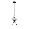 SXYSXYSXY Moderno Nordico Lampada a sospensione Design creativo nero Minimalismo Lampada da tavolo Lampade da camera da letto Lampada da soffitto soggiorno Cucina E27