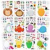 JOYIN 36 fogli da 22,9 x 15,2 cm, adesivi per bambini, crea i tuoi adesivi con animali con unicorno, dinosauro, animali marini e safari, bomboniere per feste di compleanno, sacchetti di caramelle