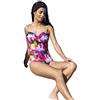 Fashy Damen Badeanzug, Costume Intero Donna, Multicolore A Fantasia, 100C