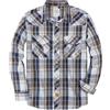 Dubinik® Camicia Uomo Quadri Bottoni Vintage Casual con Bottoni Automatici Western Cowboy Regular Fit Rosso Blu 2XL