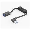 YSJJZRL Cavo di prolunga USB 3.0 da 90 gradi con interruttore Dritto/Su/Giù/Sinistra/Angolo destro Cavo di prolunga USB da maschio a femmina (0,3 M,Giusto)