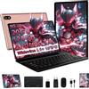 UJJ Tablet 10 Pollici Android 14 con 20GB RAM + 128GB ROM (TF/1TB), 5G WiFi 6, Octa-Core, GMS, Bluetooth 5.0, 5MP + 8MP, 1280 * 800 FHD, Widevine L1, 2025 Newest Tablet 2 in 1 con Tastiera e Mouse - Rosa