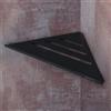 Womamny Mensola Angolare Nero, Mensola per Doccia Angolare, 30 X 19.5 cm, Mensola da Bagno, Mensola per Doccia Spessa in Acciaio Inox Nero, Mensola da Parete, Mensola da Cucina, Mensola Angolare per