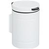 Relaxdays Cestino da Bagno da Muro, Pattumiera 3 L, Chiusura Automatica Secchio Interno Estraibile, in Acciaio, Bianco, 25 x 17 x 22 cm