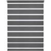 GARDINIA EASYFIX Tenda a rullo con guida di montaggio, Tenda a rullo doppia, Tenda a rullo a estrazione laterale, Strisce trasparenti e opache, Regolazione continua, Antracite, 60 x 150 cm