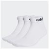 adidas Unisex - Adulto Linear Ankle Cushioned Socks 3 Pairs, Black / White, 45-48