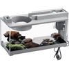 GENERIC acquario retrò silenzioso | Acquario per pesci Betta | acquario decorativo retrò silenzioso con pompa ad aria | Acquario rettangolare acquario per gamberetti, pesci rossi,