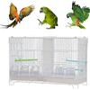 HUOLE Voliera interna gabbia per uccelli esterni in metallo per pappagalli pappagalli fringuelli inseparabili canarini con rete divisoria, vassoio cassetto, gabbia per pappagallo, 60 x 26 x 39,5 cm