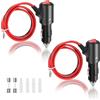 FAELNK Spinotto Presa Accendisigari Auto Spinotti 12v 2 pezzi Spina Accendisigari 12v/24v Maschio con Pulsante Interruttore e 15A Fusibile Adatta per Camion Auto Moto