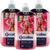 Coccolino 3x Coccolino Intense Care Ammorbidente Concentrato Profumo Fiori di Tiaré e Frutti Rossi - 3 Flaconi da 2 Litri Ognuno